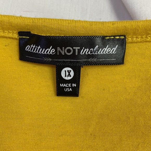 Attitude Not Included Yellow Racerback Tank - Picture 4 of 4